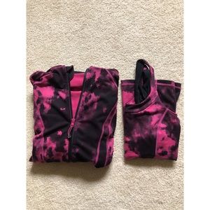 Lululemon blooming pixie raspberry black set
